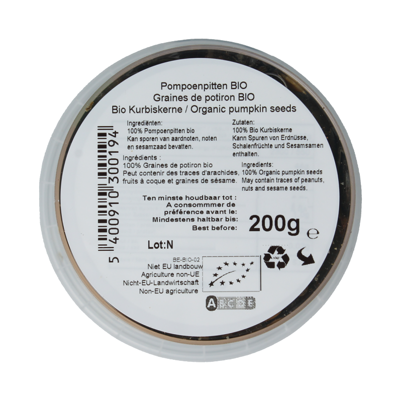 Nutribel Pompoenpitten bio 200 Gram