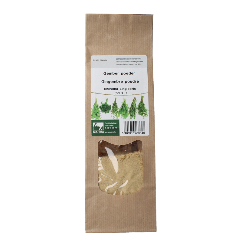 Marma Gember wortelstok poeder 100 Gram