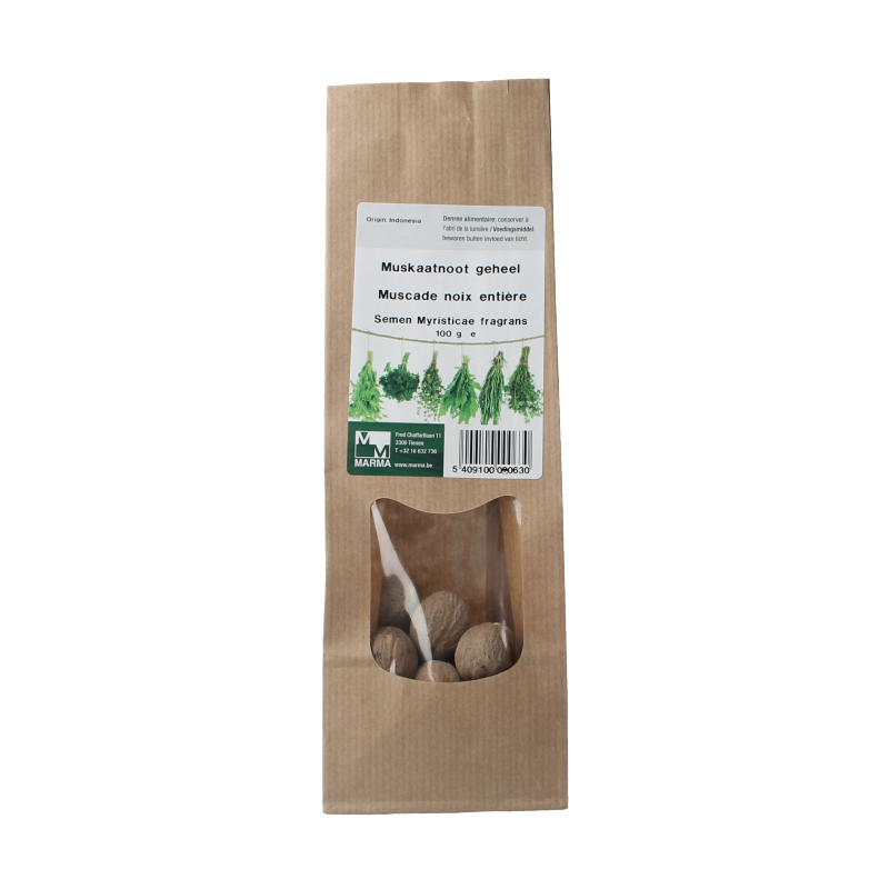Marma Muskaatnoot geheel 100 Gram