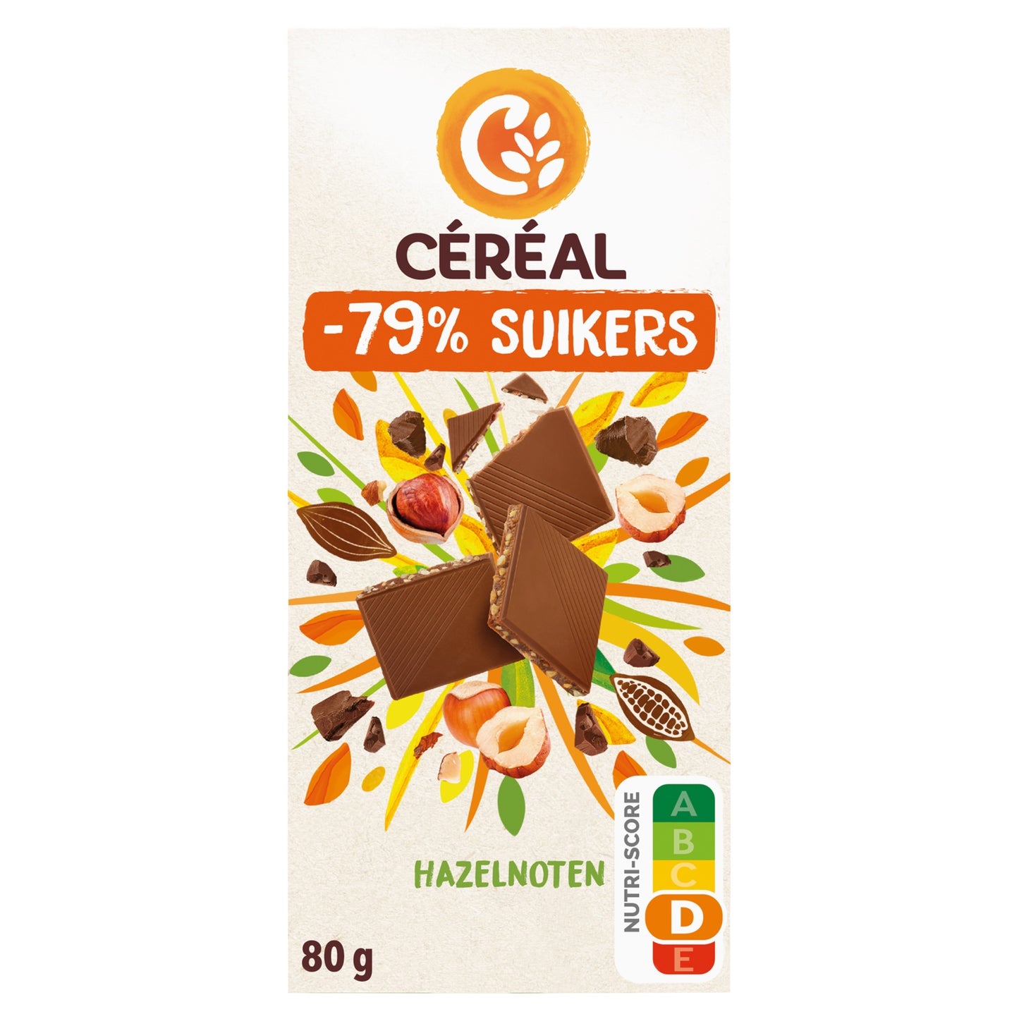 Cereal Tablet hazelnoot maltitol 80 Gram