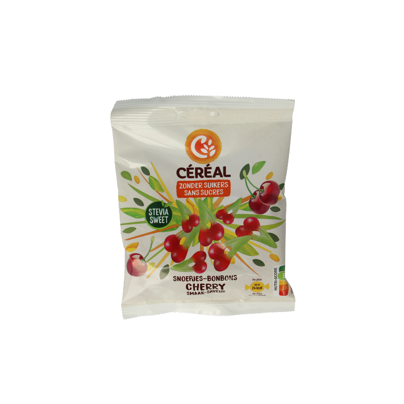 Cereal Snoep kersen stevia 120 Gram