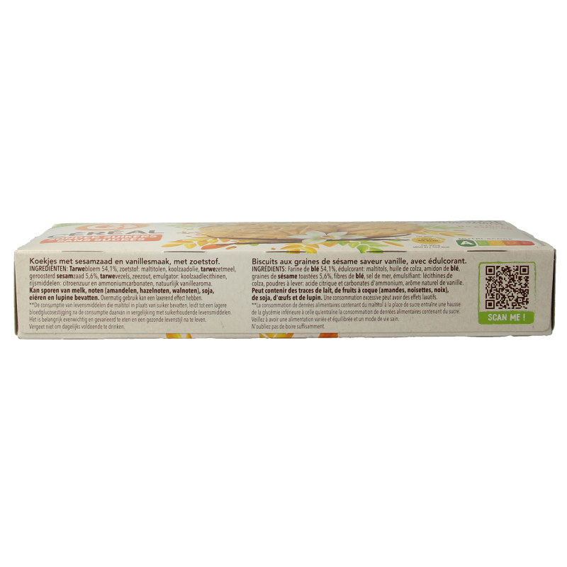 Cereal Sesam vanille koek 132 Gram