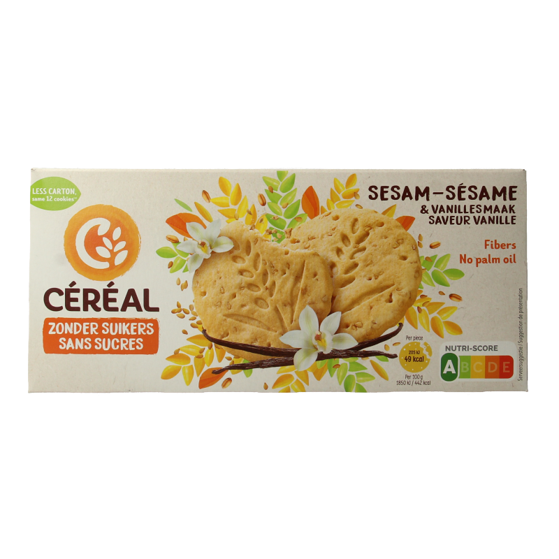 Cereal Sesam vanille koek 132 Gram