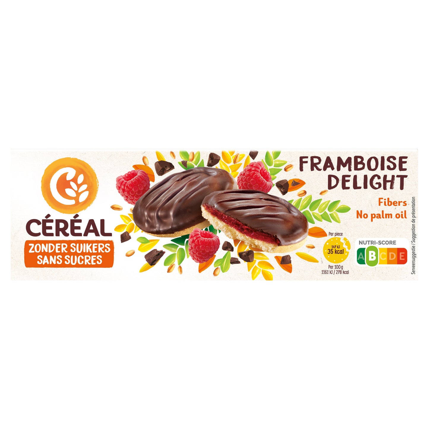 Cereal Koek framboos delight 140.00 Gram