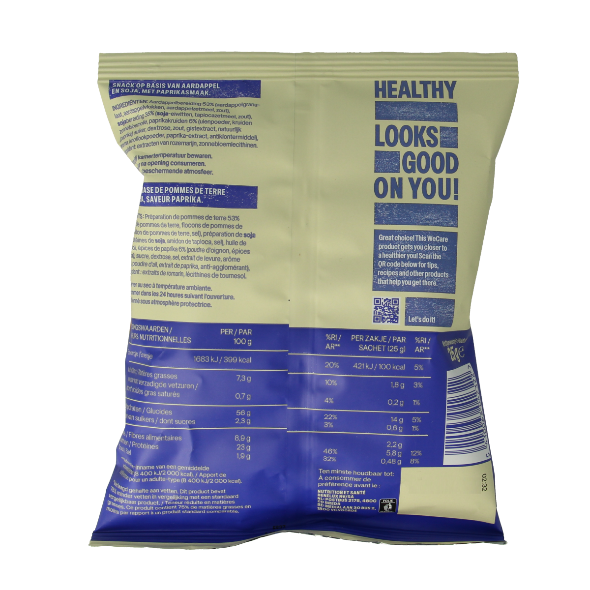 WeCare High protein paprika chips 25.00 Gram
