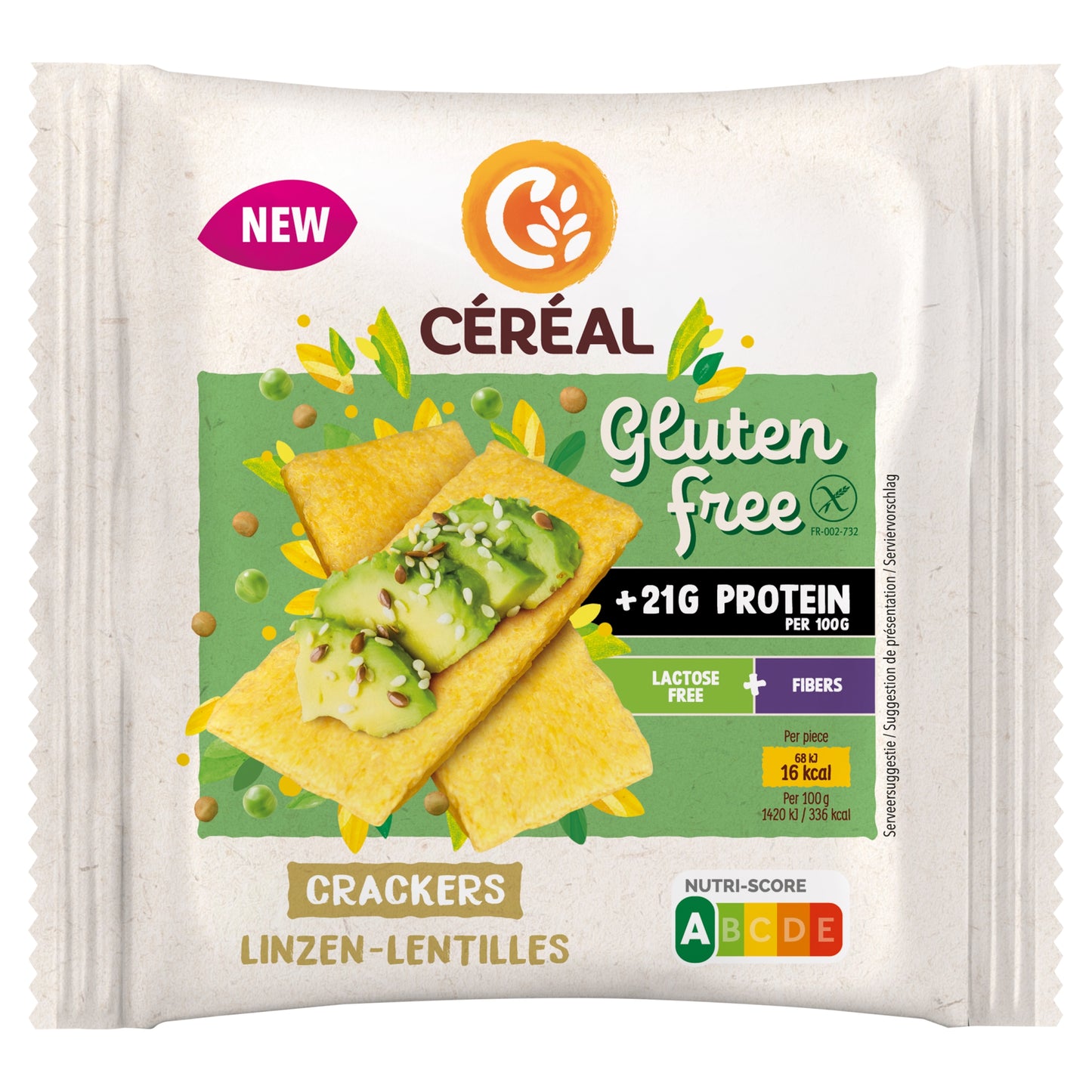 Cereal Linzen crackers gluten- en lactosevrij 100.00 Gram