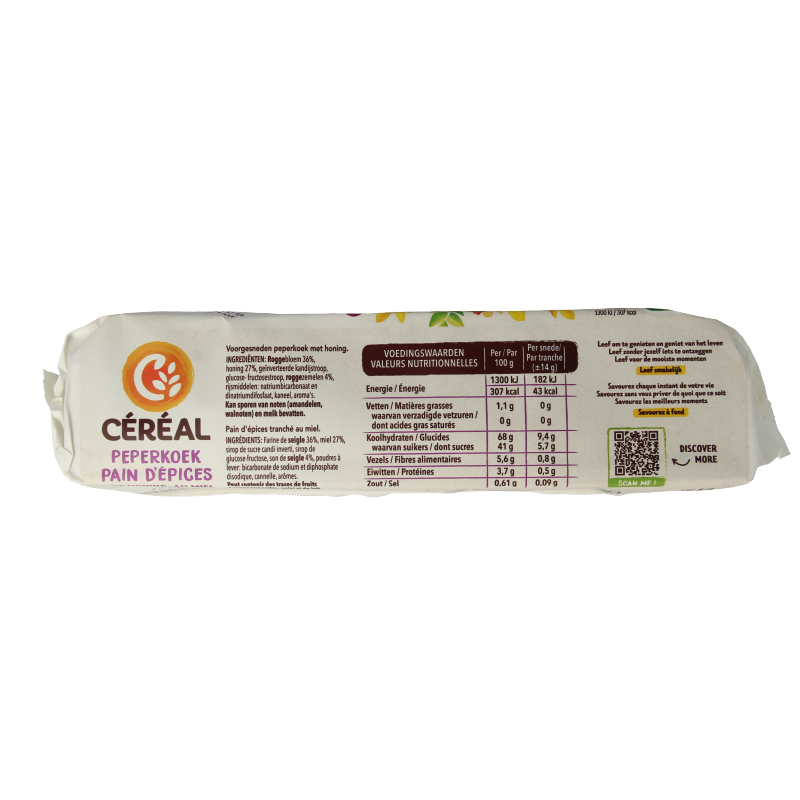 Cereal Peperkoek met honing 300 Gram