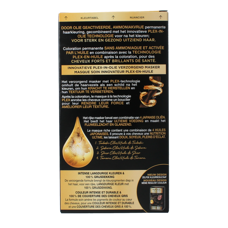 Syoss Color Oleo Intense 4-50 ijzig bruin haarverf 1 Set