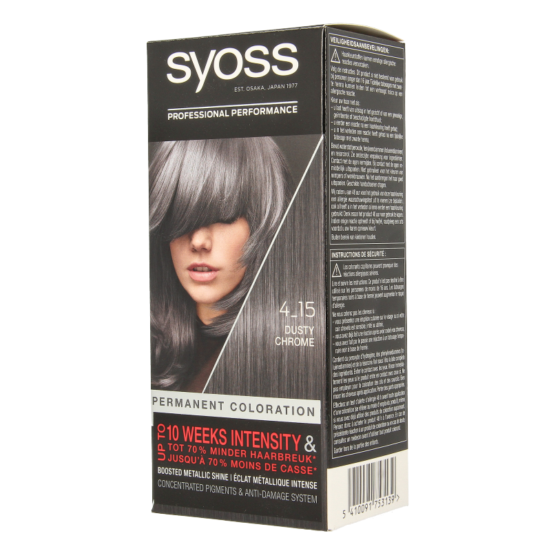 Syoss Color baseline 4-15 dusty chrome haarverf 1 Set