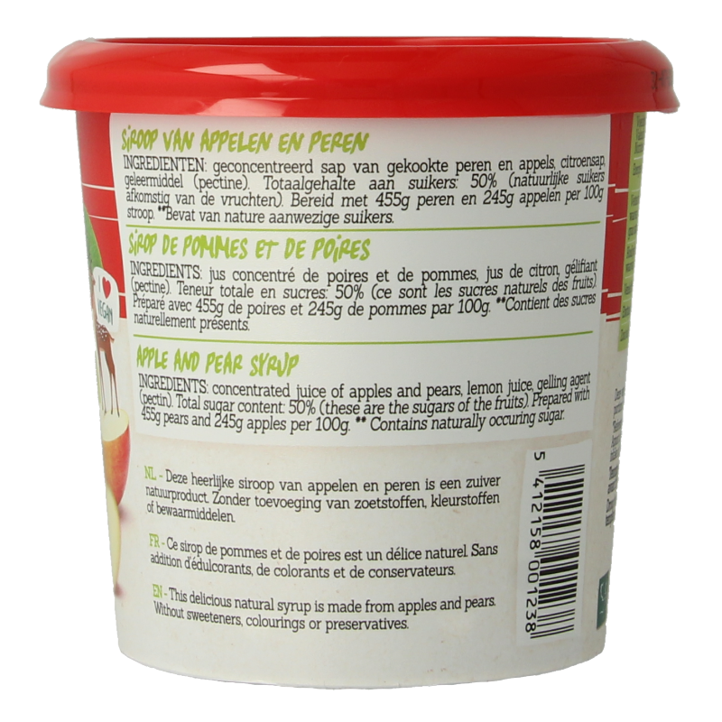 Damhert Puur fruit siroop appelen en peren 450 Gram
