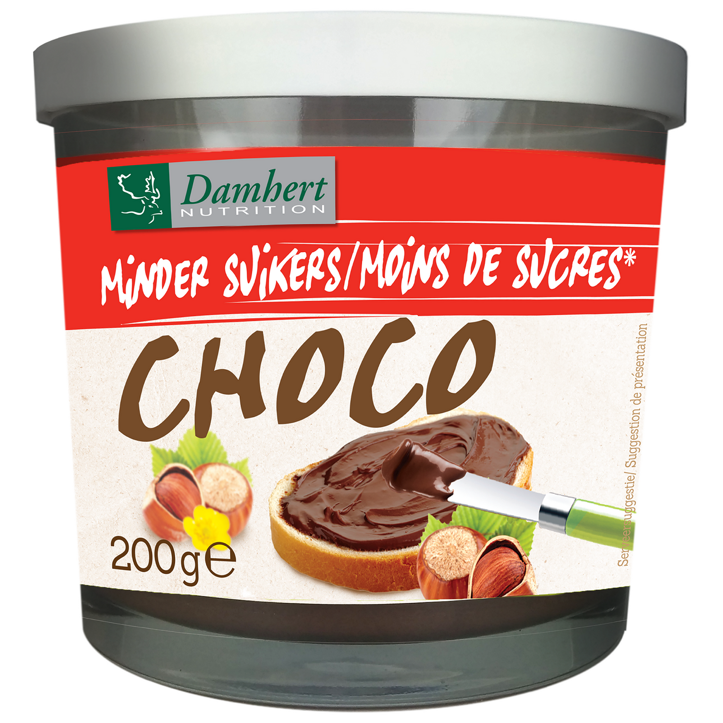 Damhert Chocopasta hazelnoot 200 Gram