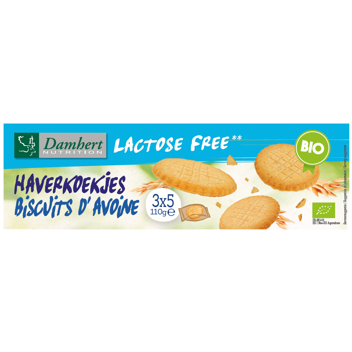 Damhert Haverkoekjes bio lactosevrij 110 Gram