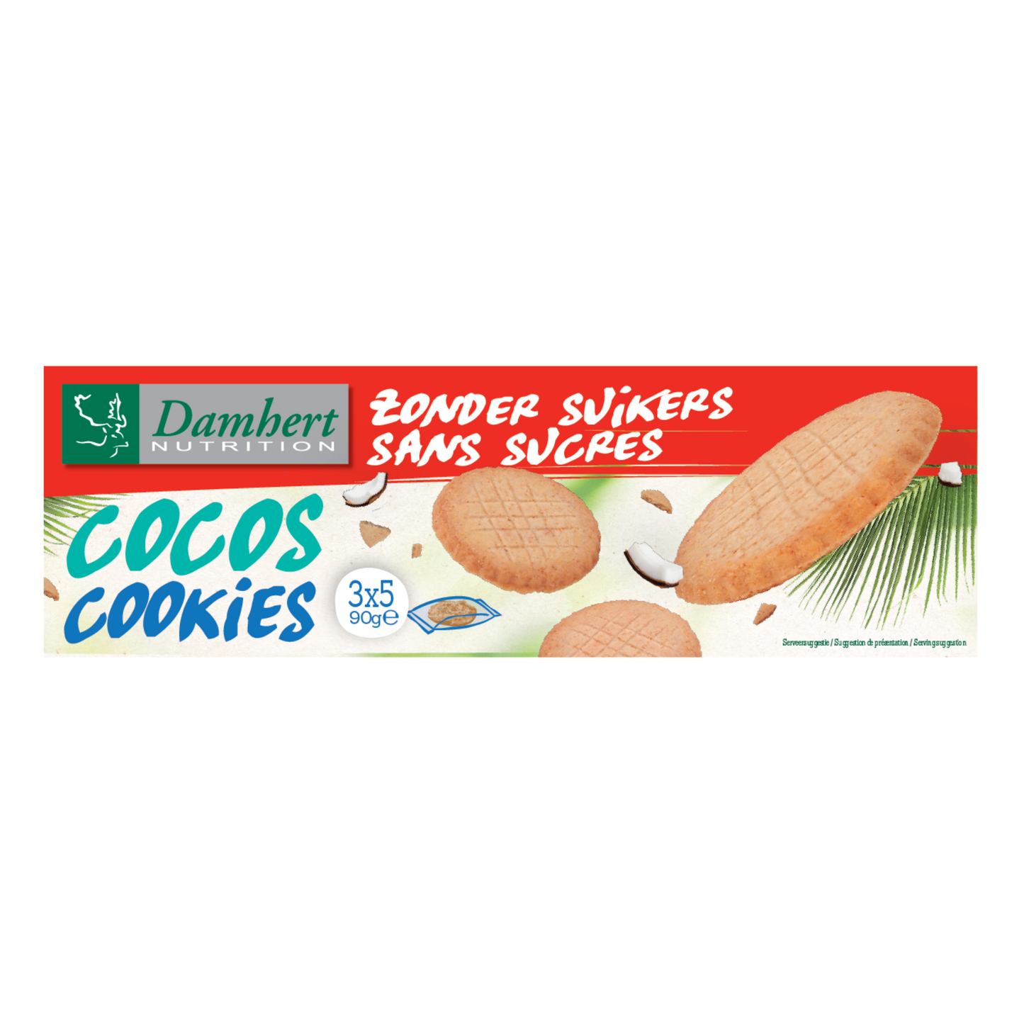 Damhert Cocos cookies zonder suikers 90.00 Gram