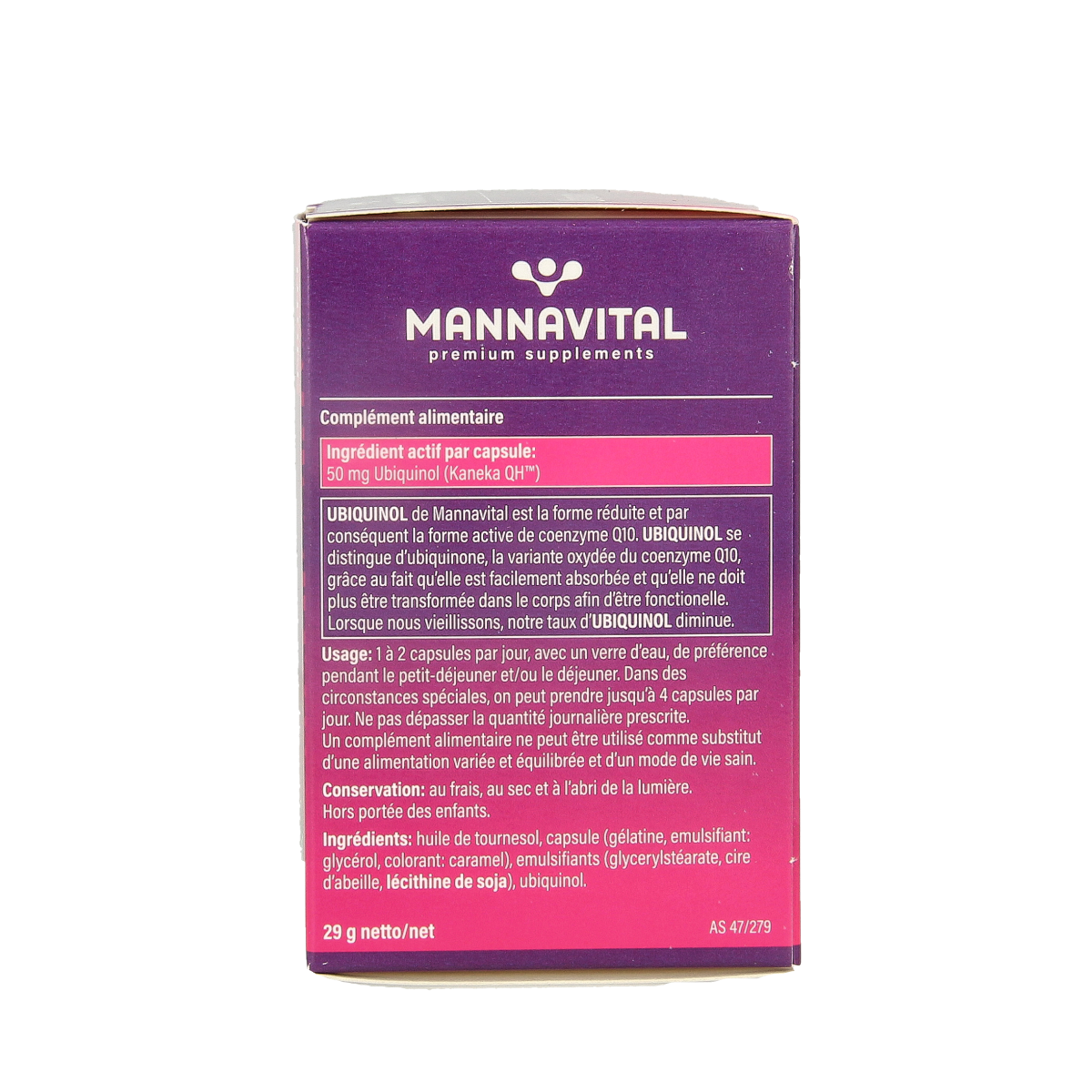 Mannavital Ubiquinol co-enzym Q10 60.00 Capsules