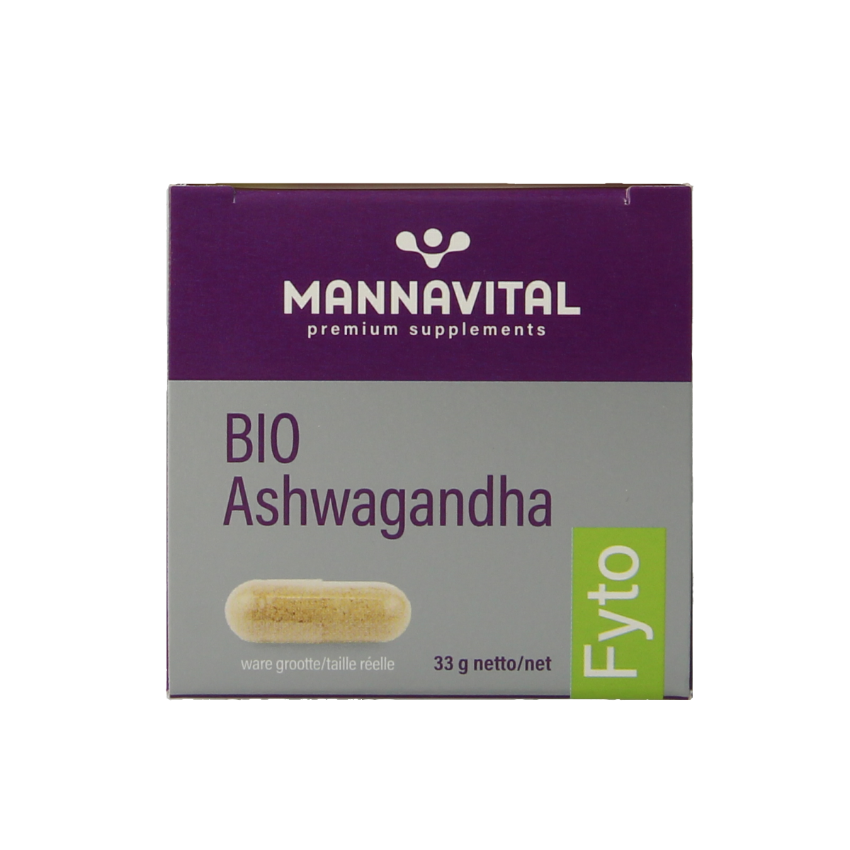 Mannavital Ashwagandha platinum bio 60.00 Vegetarische capsules