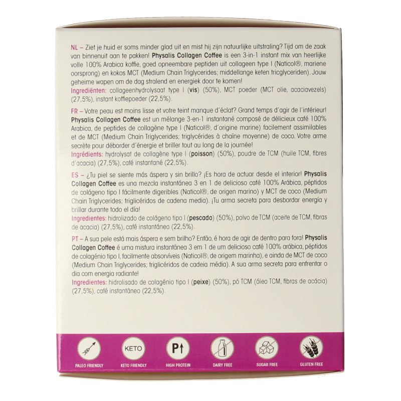 Physalis Collagen coffee fos 10 gram 12 Stuks