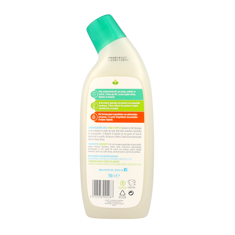 Ecover WC reiniger den & munt 750 Milliliter