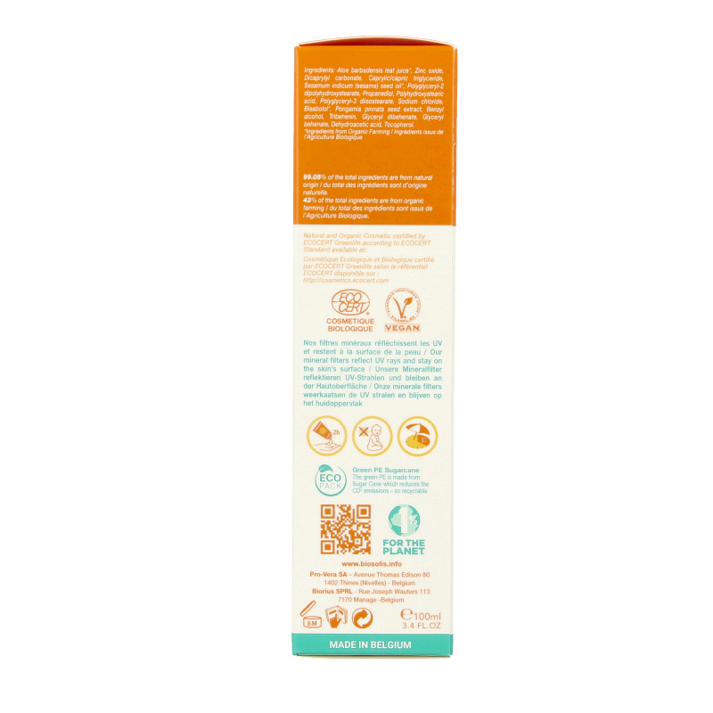 Biosolis Zonnemelk voor gezicht en lichaam SPF30 100 Milliliter