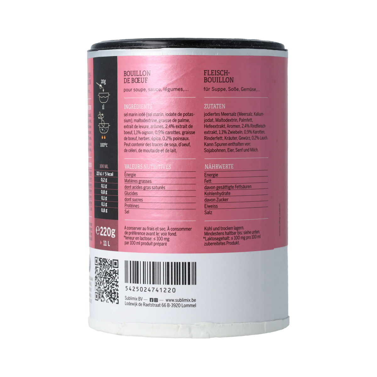 Sublimix Rundvleesbouillon glutenvrij 220.00 Gram