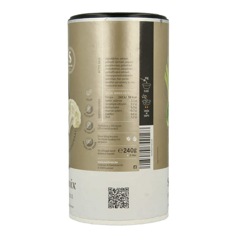 Sublimix Witte saus glutenvrij 240 Gram