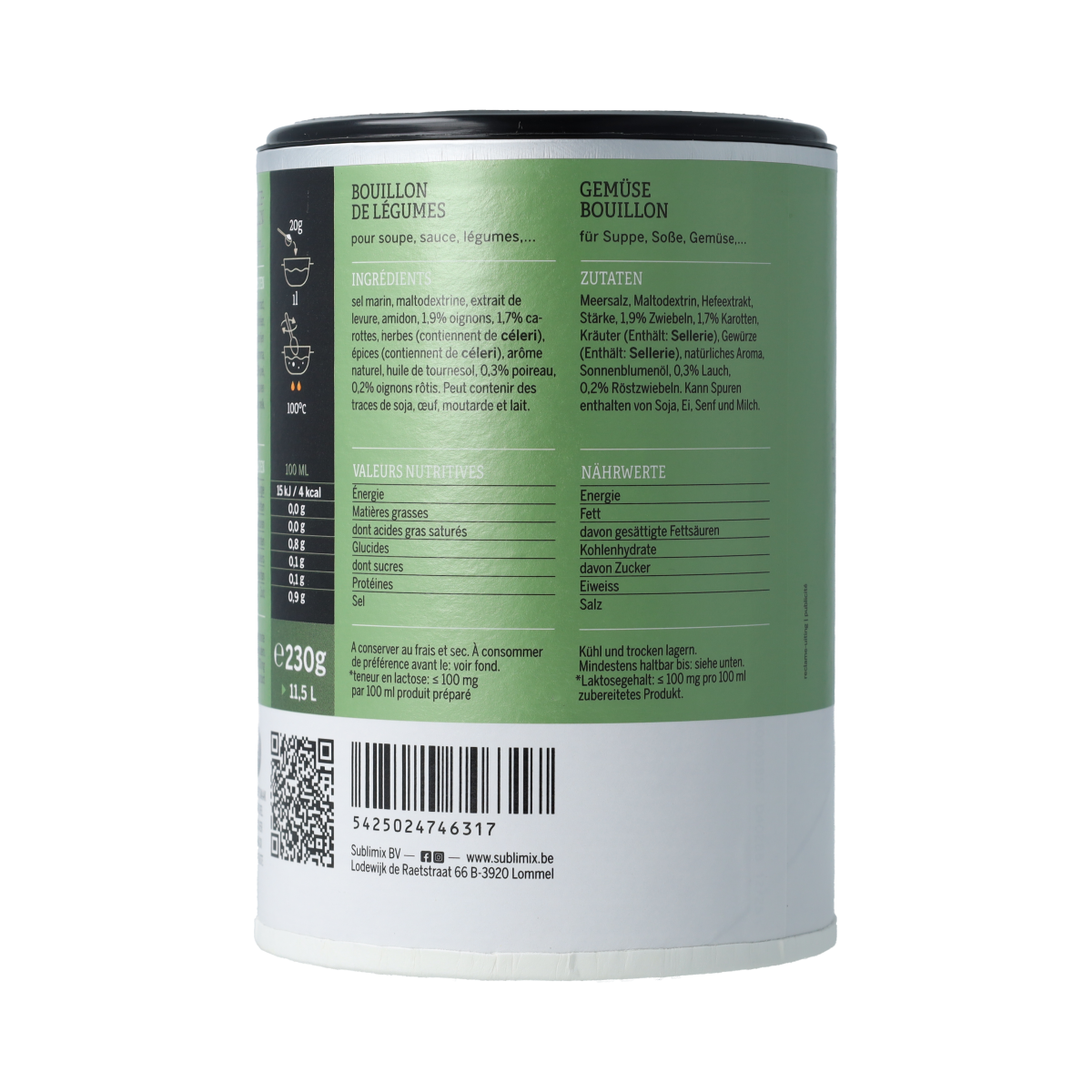 Sublimix Groentebouillon glutenvrij 230.00 Gram