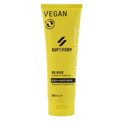 Superdry Sport RE:vive Body + hair wash 250 Milliliter