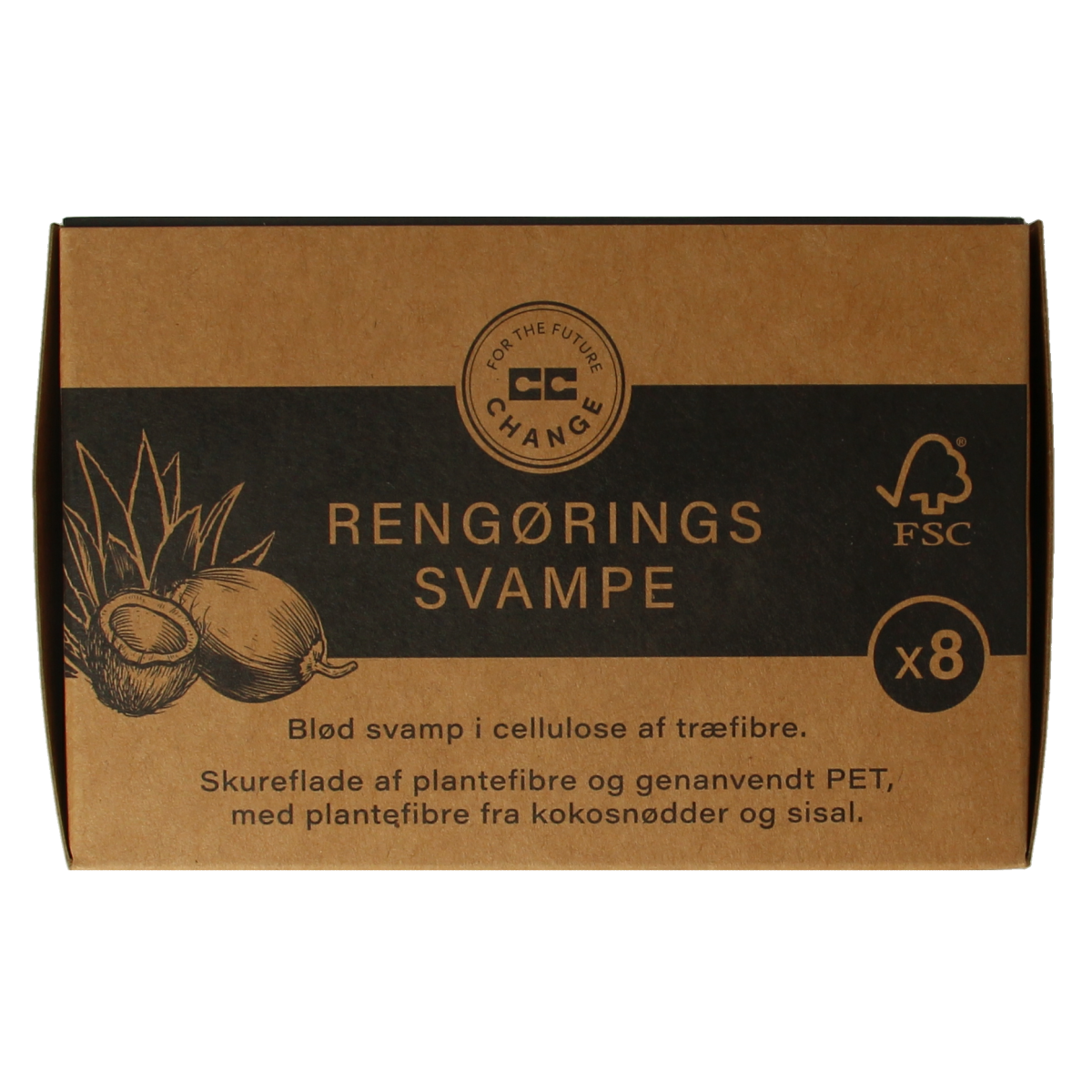 CC Hansen Kleine schuursponsjes plantenvezels uit kokosnoot 8.00 Stuks