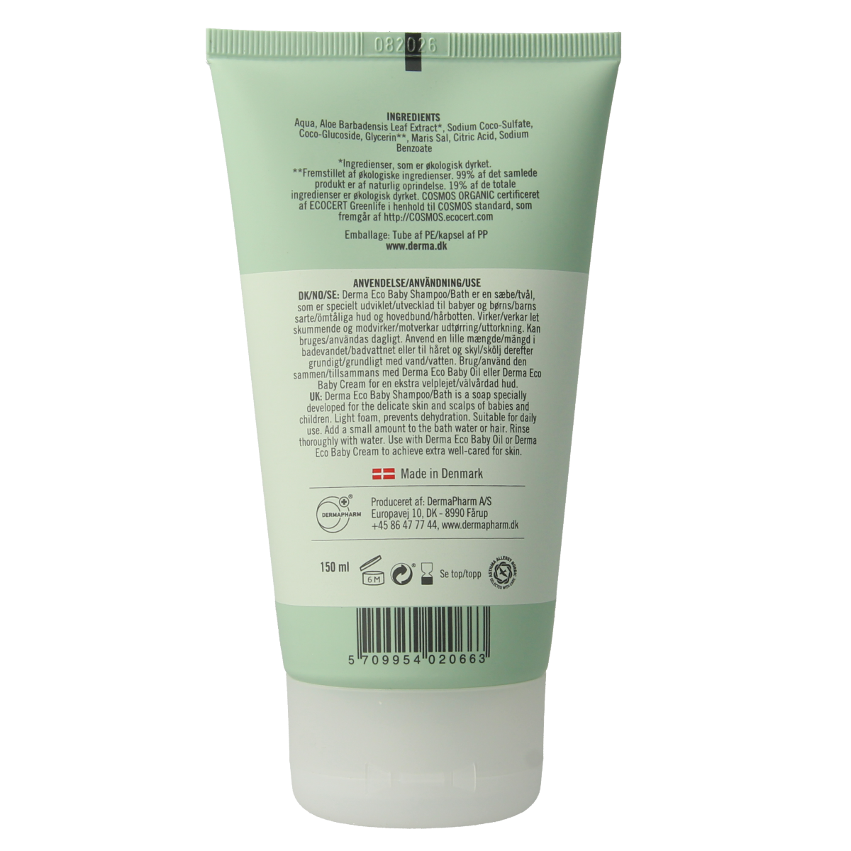 Derma Eco Baby shampoo/bad 150.00 Milliliter