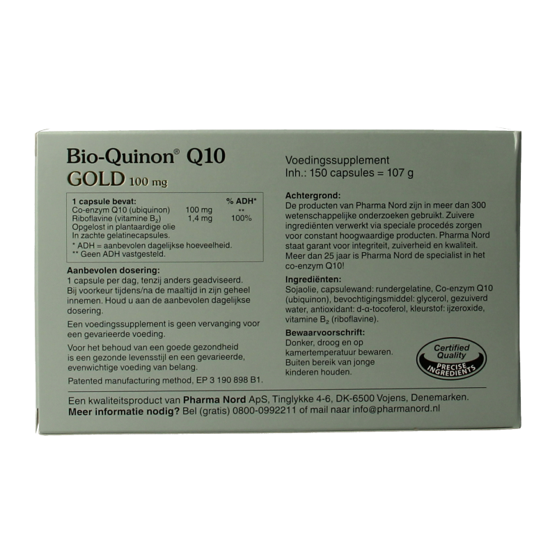 Pharma Nord Bio quinon Q10 gold 100 mg 150.00 Capsules