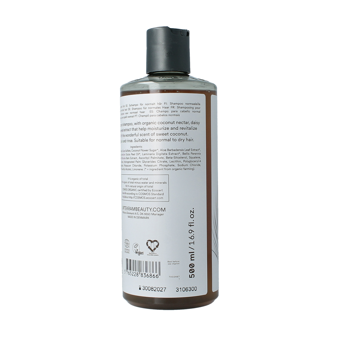 Urtekram Shampoo kokosnoot 500.00 Milliliter