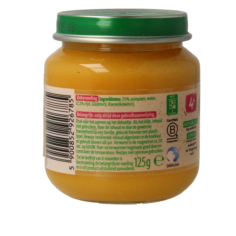 Olvarit Pompoen rijst 4M76 125 Gram