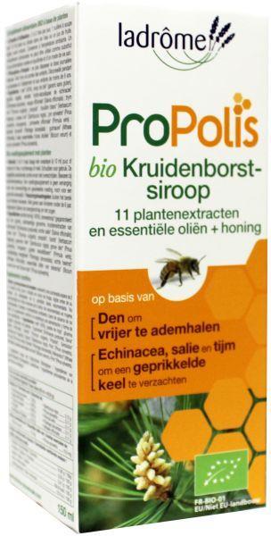 Ladrome Propolis kruidenborstsiroop suikervrij bio 150.00 Milliliter
