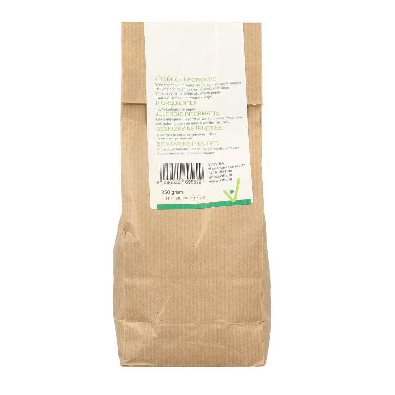 Vitiv Peperkorrels wit bio 250 Gram
