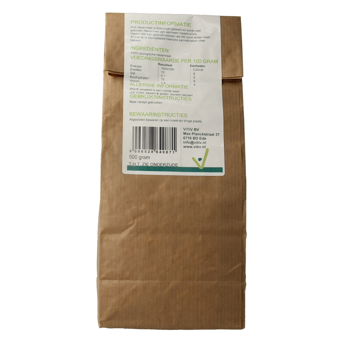 Vitiv Havermeel bio 500.00 Gram