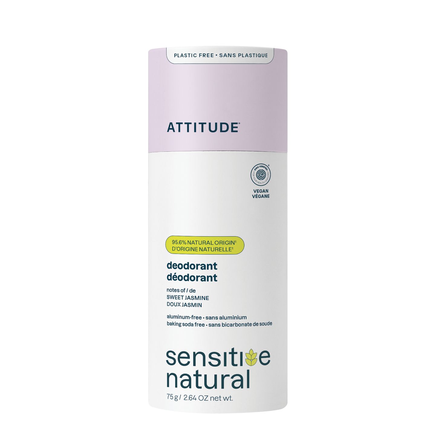 Attitude Deodorant baksoda vrij zoete jasmijn super leaves 75.00 Gram