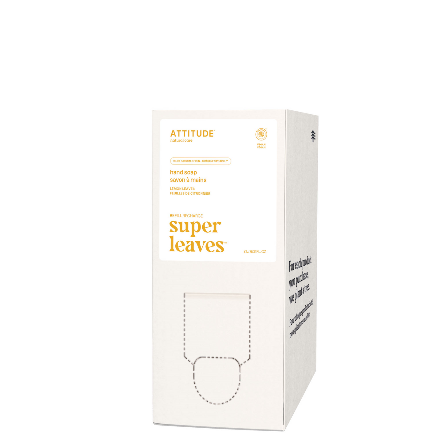 Attitude Super leaves handzeep lemon leaves eco refill 2.00 Liter