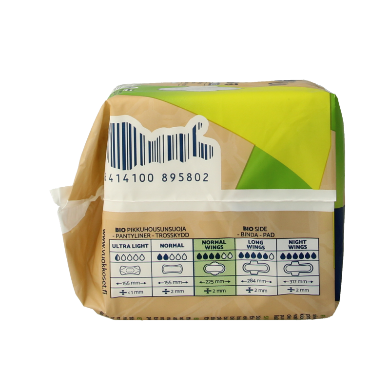 Vuokkoset Bio Maandverband normal wings 12 Stuks