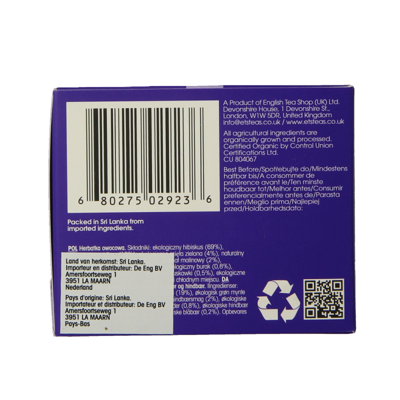 English Tea Shop Superberries bio 20 Zakjes