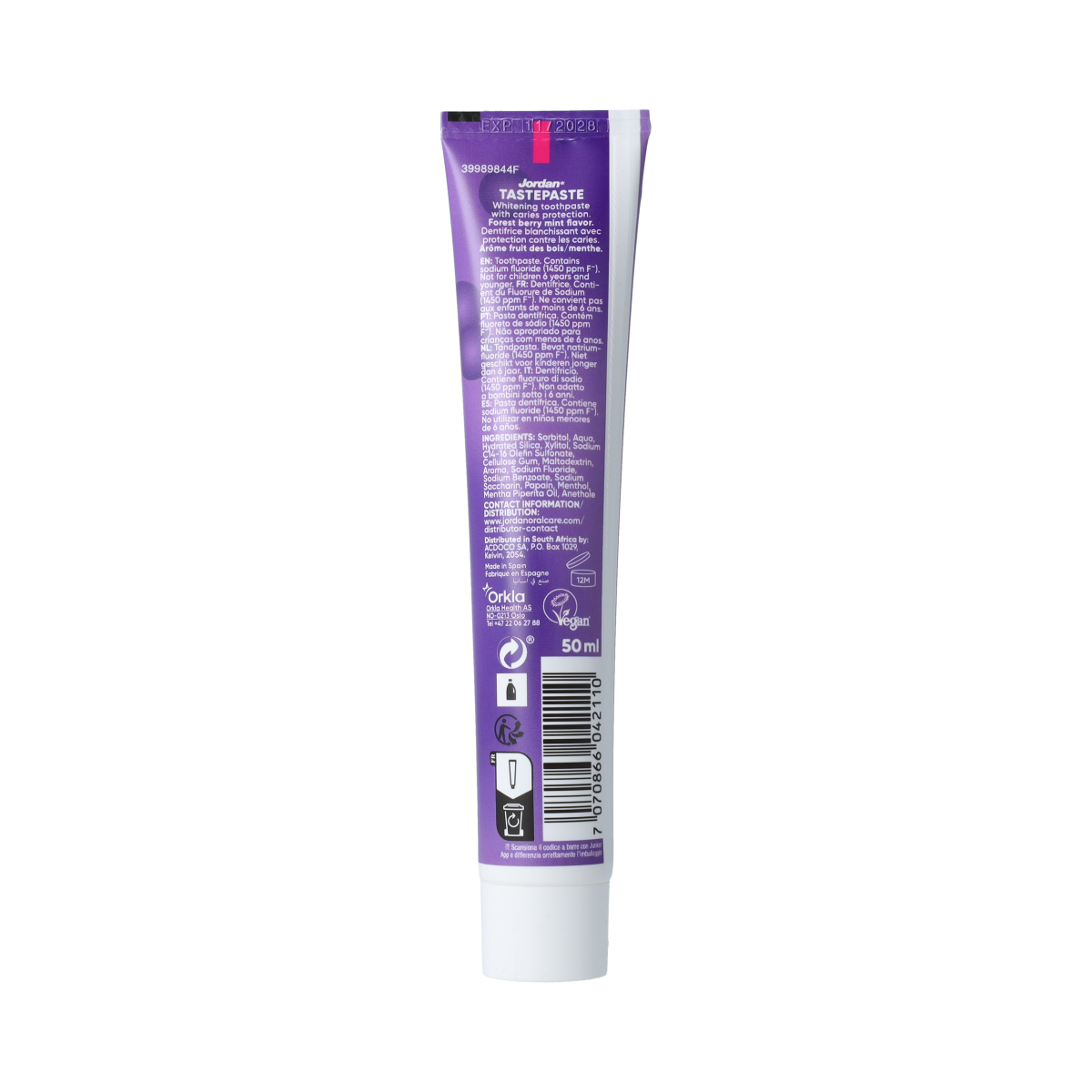 Jordan Tastepaste Forest Berry Mint 50.00 Milliliter