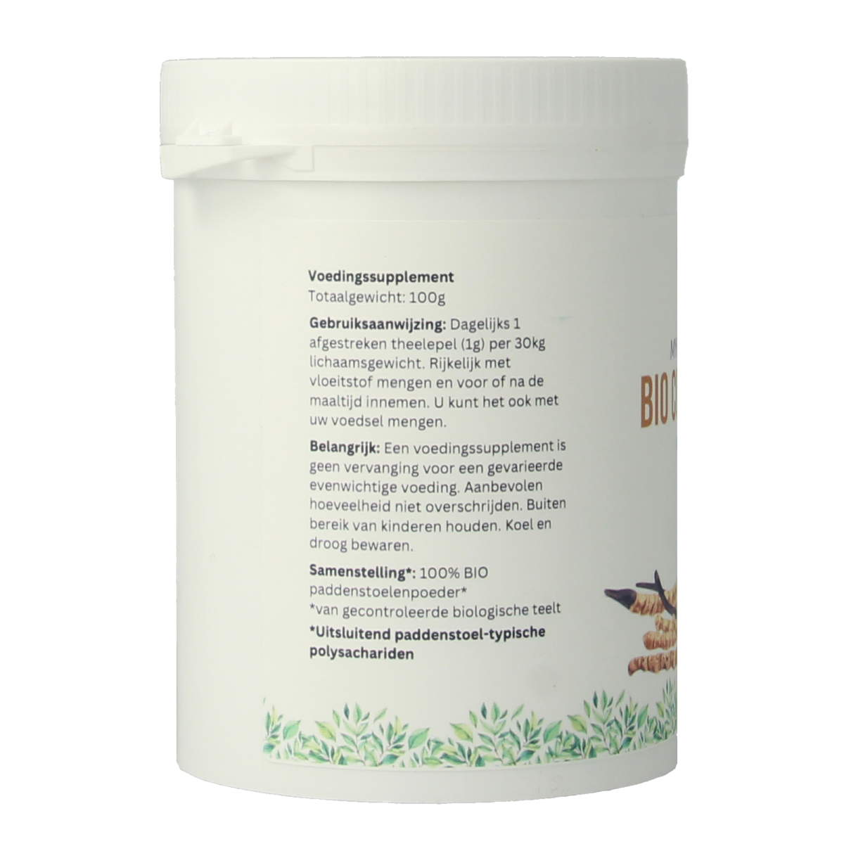 Mycopower Cordyceps sinensis poeder bio 100.00 Gram