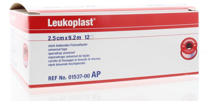 Leukoplast Hechtpleister 9.2m x 2.5cm huidskleur 12 Stuks