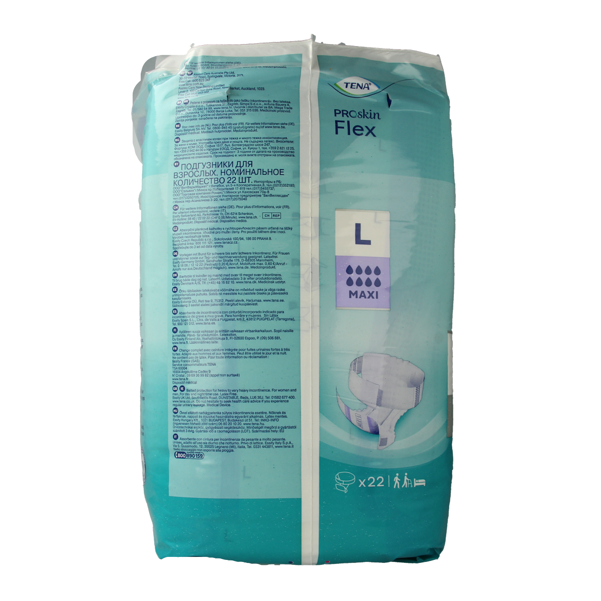 Tena Proskin flex maxi L 22.00 Stuks