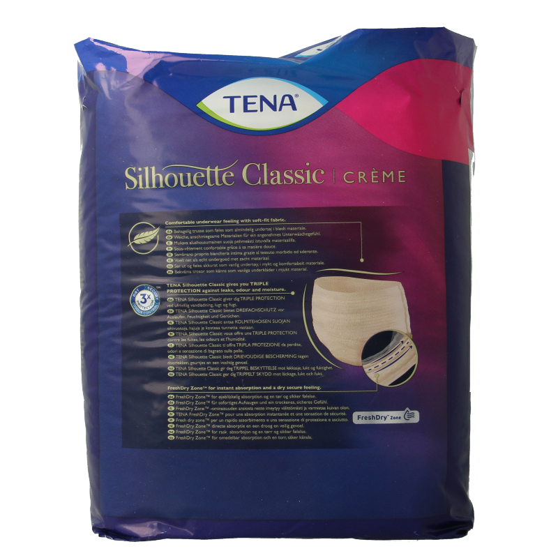 Tena Silhouet plus high waist creme L 8 Stuks