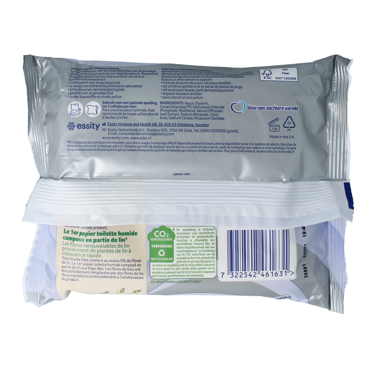 Edet Vochtig toiletpapier natural skin 42.00 Stuks