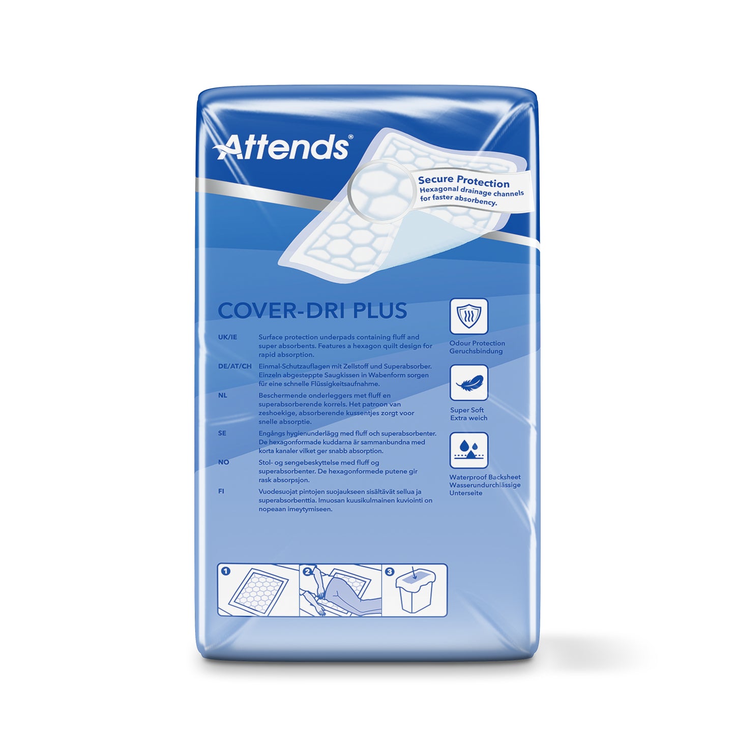 Attends Cover dri+ 60 x 60 50 Stuks