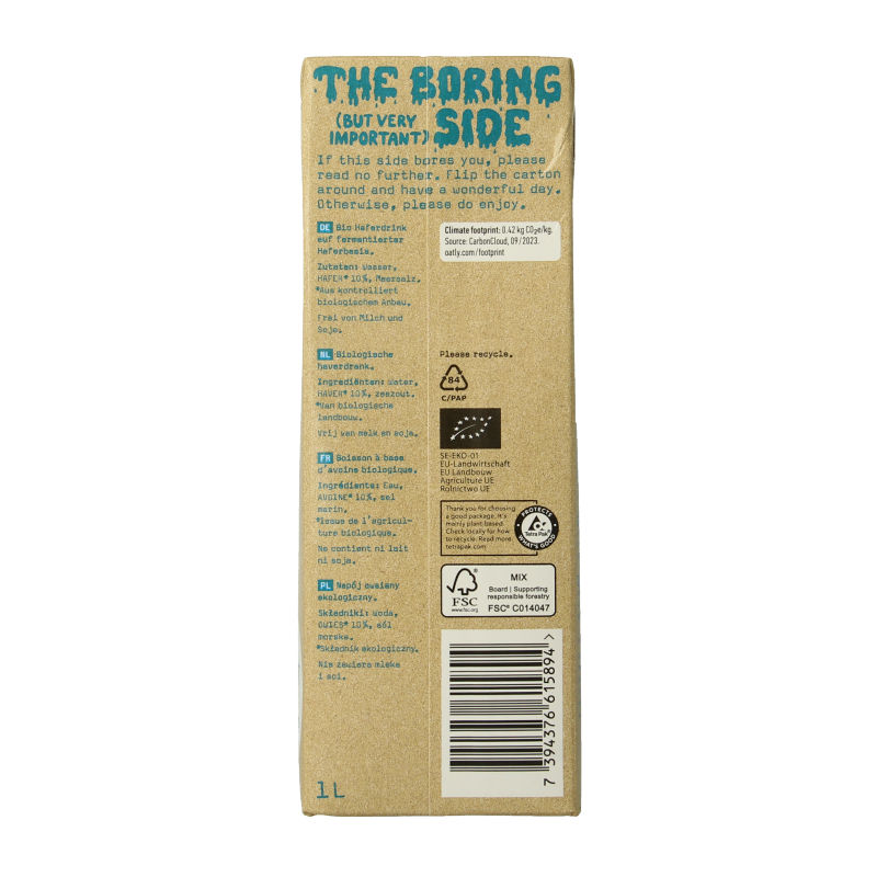 Oatly Haverdrank bio 1 Liter