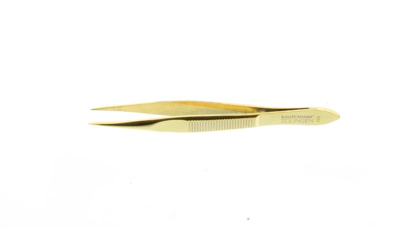 Malteser Pincet 8cm verguld spits 424-G 1 Stuks