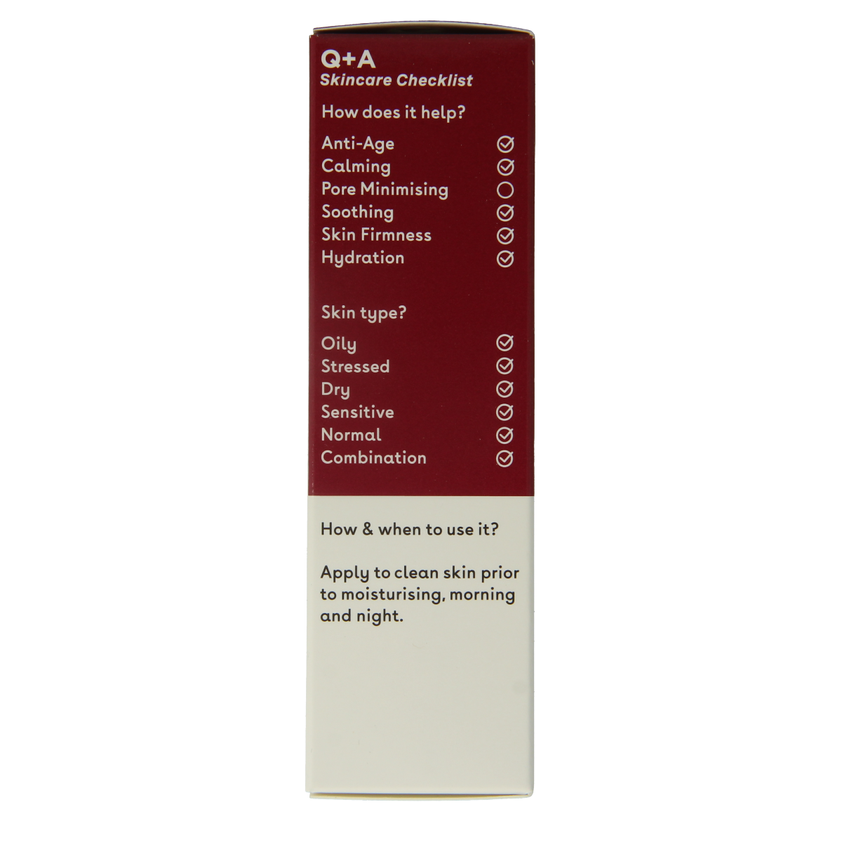 Q+A Hyaluronic acid facial serum 30.00 Milliliter