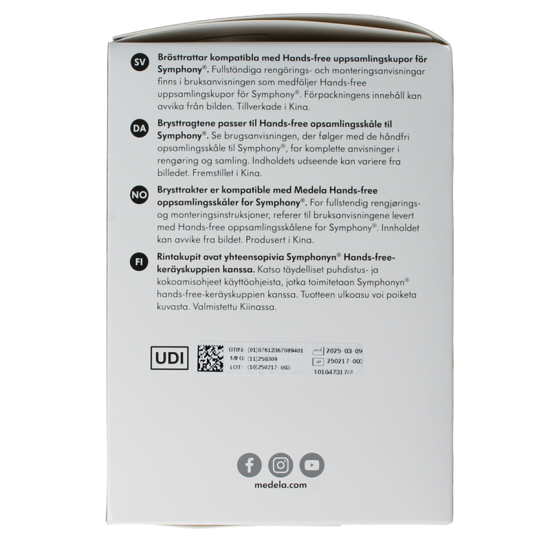 Medela Handsfree borstschild Symphony 21mm 1.00 Stuks