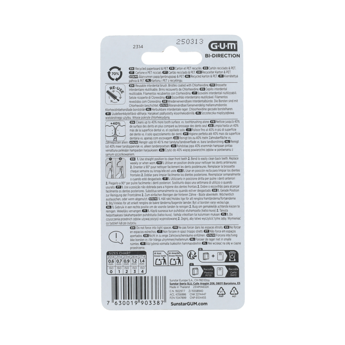 GUM Bi-direction 0.9mm 6.00 Stuks